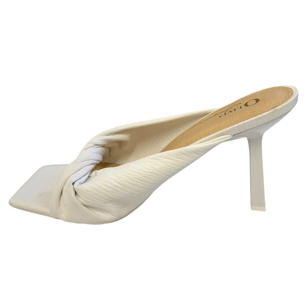 Olivia Ferguson white mule heels women’s‎ size 10 new with one tag on bottom - Picture 7 of 11